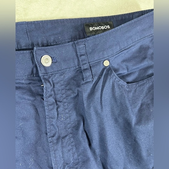 Bonobos Athletic Fit 34W 32L 5 Pocket Navy Jean Chino Slacks EUC - Picture 5 of 12